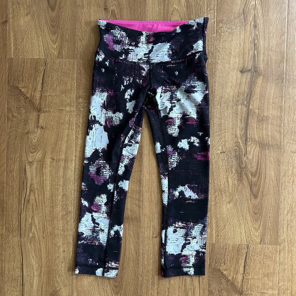 Lululemon Girls Graphic Print Leggings Size XS | Athletic Yoga Activewear